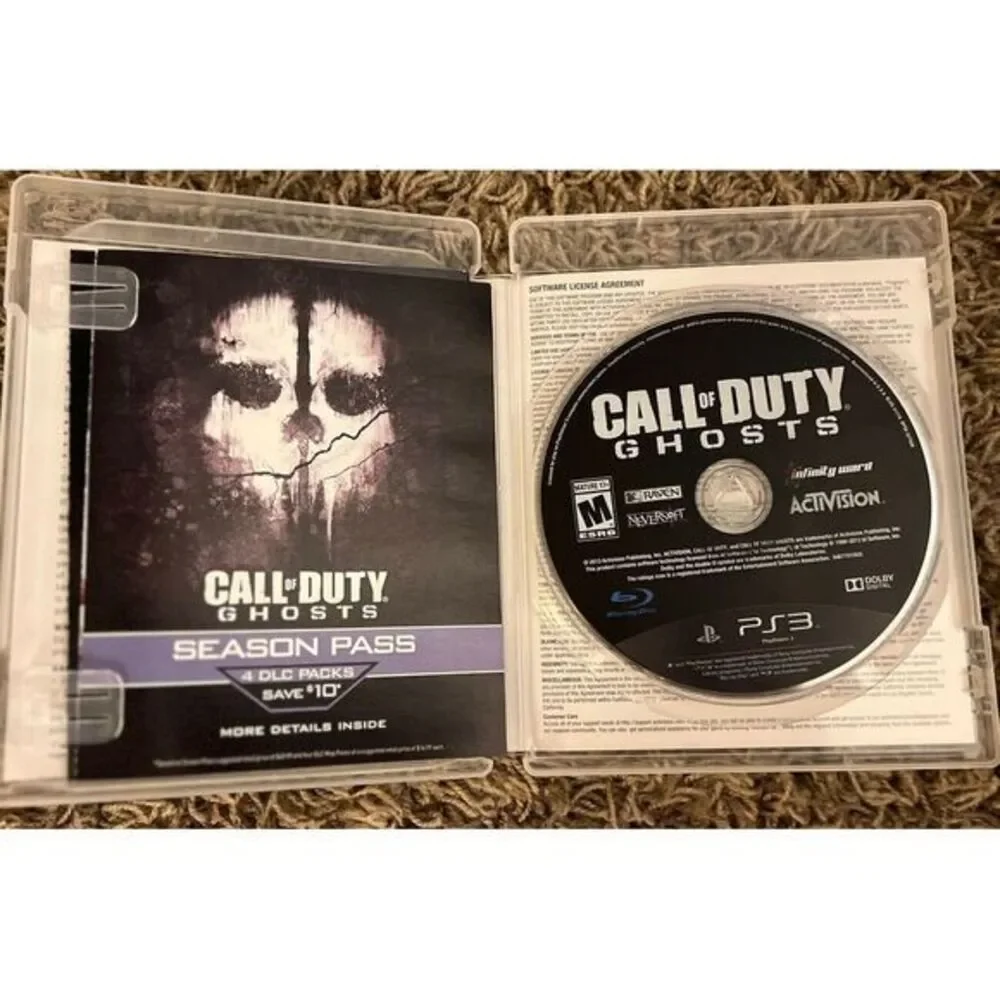 Playstation 3 PS3 Lot 2 Games Call Of Duty Ghosts & Grand Turismo 5‎ XL Edition